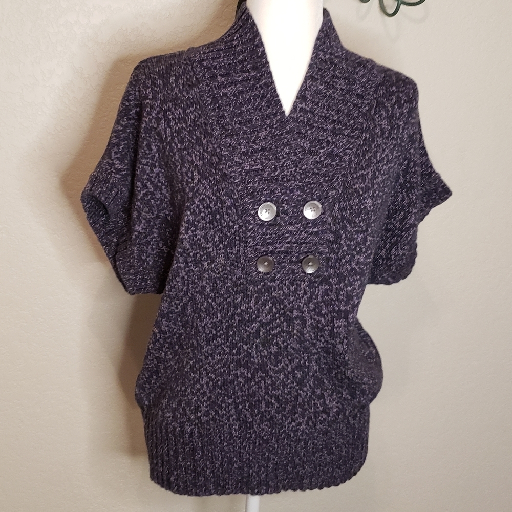 Tommy Hilfiger Sleeveless Purple Sweater Size Lg